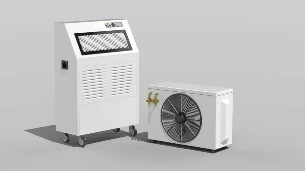 Split-Klimagerät zur Kühlung eines Technikraums